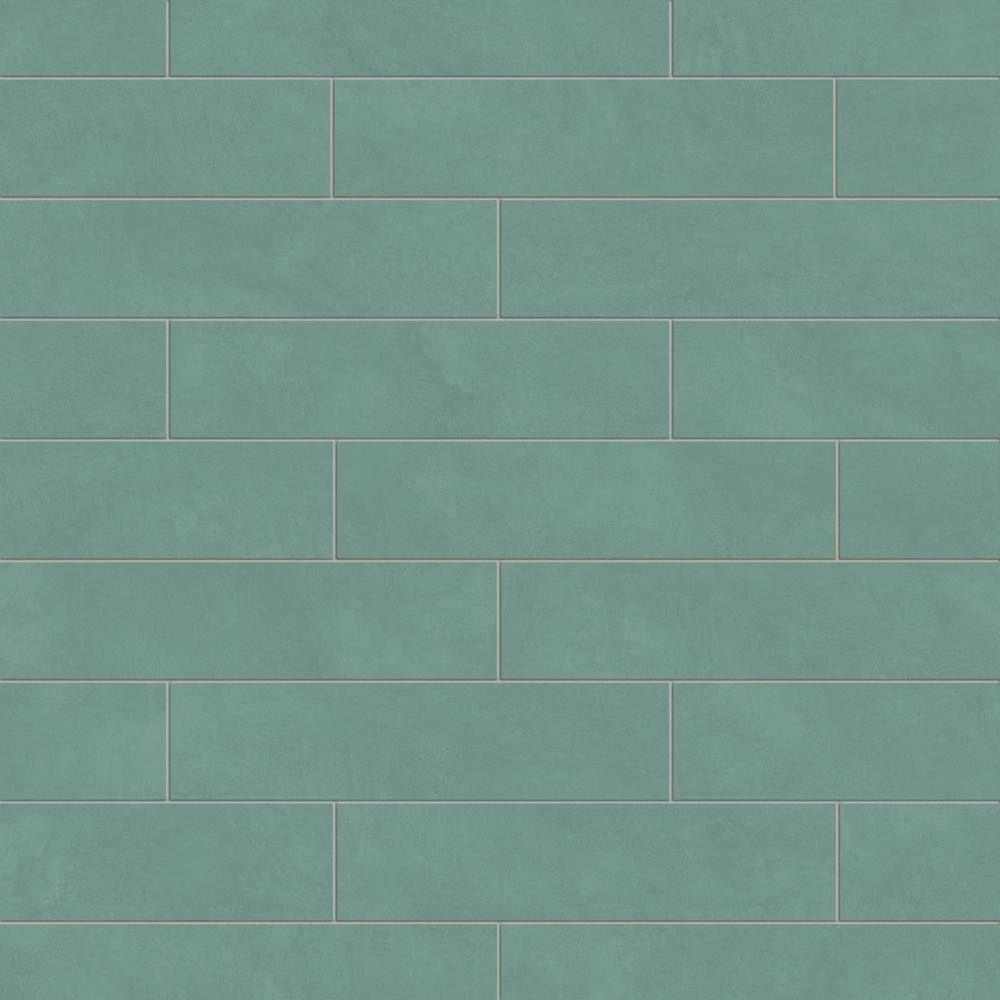 Corso Italia Urban Jade Matte 3 in. x 12 in. Solid Concrete Look
