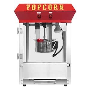 600 W 4 oz. Red Hot Air Countertop Popcorn Machine with Popcorn Accessories