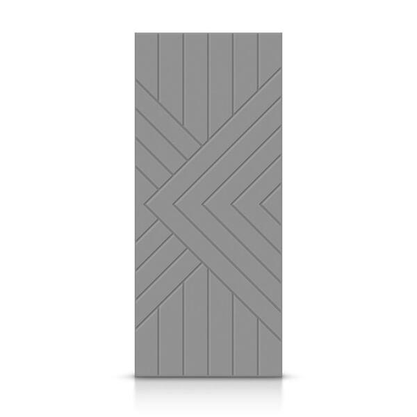 CALHOME 42 in. x 84 in. Hollow Core Light Gray Painted Composite MDF Interior Door Slab