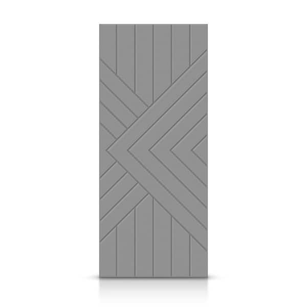 CALHOME 42 in. x 96 in. Hollow Core Light Gray Painted Composite MDF Interior Door Slab
