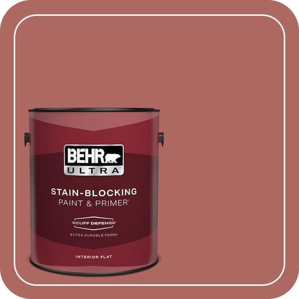 BEHR ULTRA 1 gal. #PPU2-13 Colonial Brick Extra Durable Flat Interior Paint & Primer