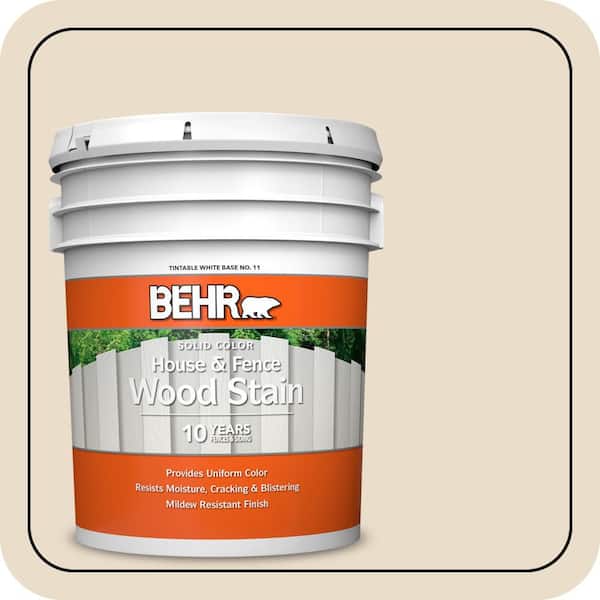 5 gal. #SC-257 White Pine Solid Color House and Fence Exterior Wood Stain