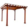 Best Redwood 12 ft. x 12 ft. Pacific Douglas Fir Wood Traditional Pergola DPFD-121208181905