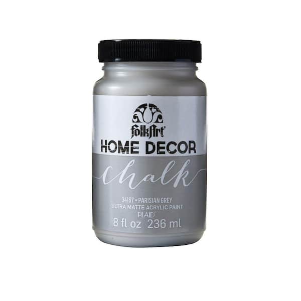 FolkArt Home Decor 8 oz. Parisian Grey Ultra-Matte Chalk Finish Paint