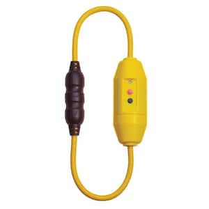 ELEGRP 2 ft. 15 Amp In-Line Self-Test Automatic Reset Portable GFCI Plug with 3-Outlet Cord, Yellow