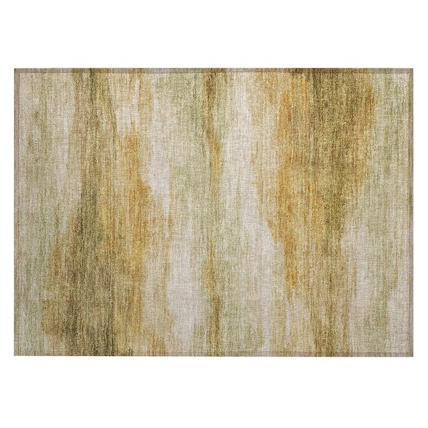 Chantille Machine Washable Indoor/Outdoor Abstract ACN3008 Honey 3 ft. x 4 ft. Area Rug