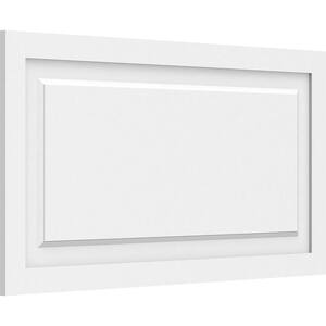 5/8 in. x 3-1/6 ft. x 1-1/2 ft. Harrison Raised Panel White PVC Decorative Wall Panel