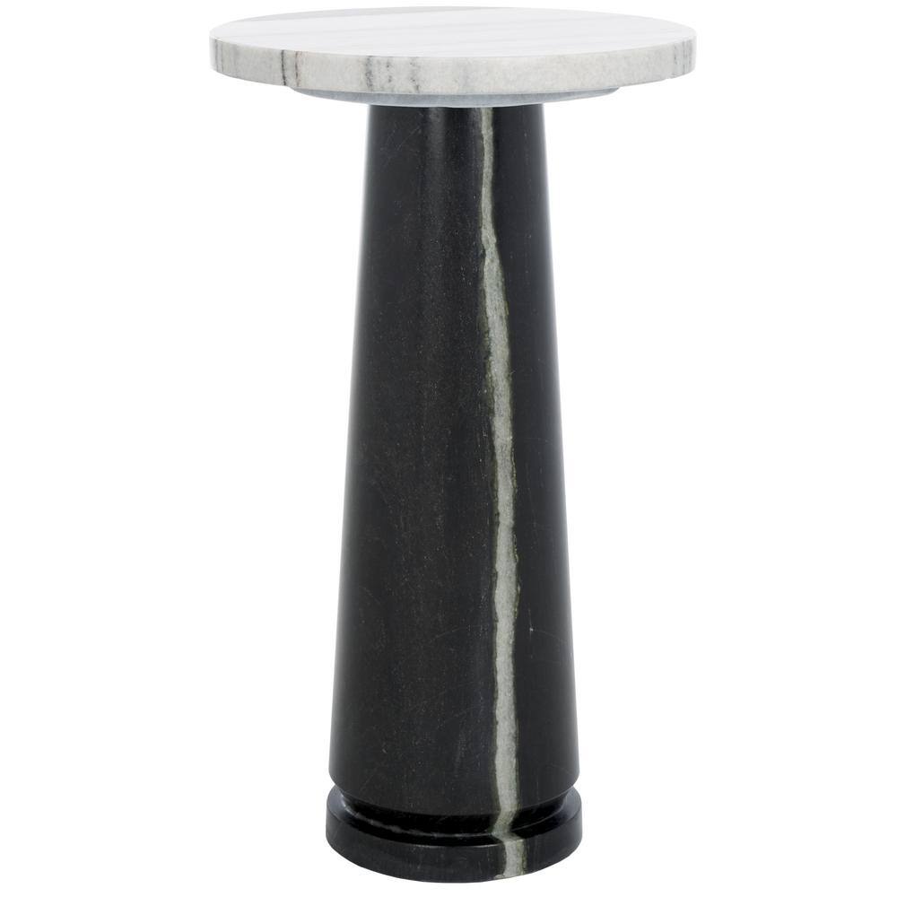 Valentia 10 in. Pink Round Marble End Table - thumbnail 10