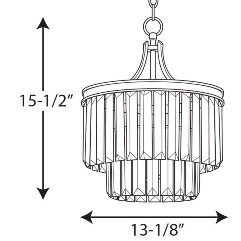 Glimmer Antique Bronze Crystal Semi-Flush Convertible Light