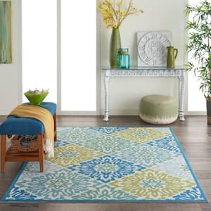 Sun N' Shade Marine 4 ft. x 6 ft. All-Over Design Transitional Indoor/Outdoor Area Rug