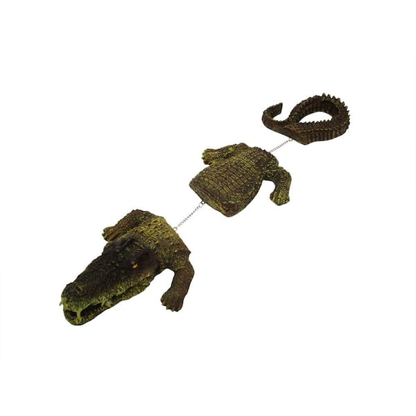 Trademark Innovations 3-Piece Fake Alligator Pool Float Blue Heron Decoy for Ponds, and Water Features