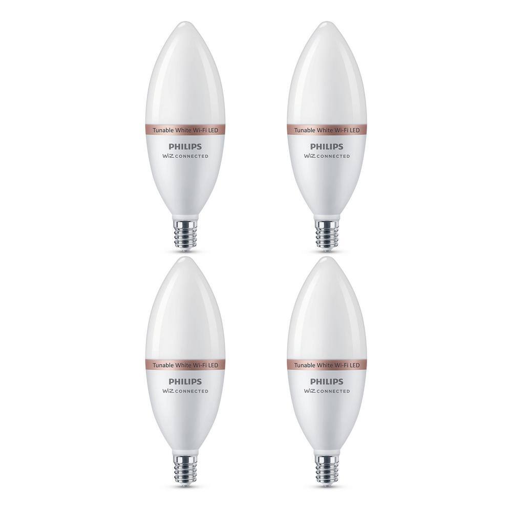 40-Watt Equivalent B12 LED Smart Wi-Fi Tuneable White Light Bulb powered by