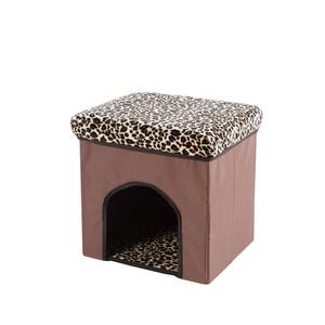 Lila Small 3-in-1 Brown Animal Printing Pet House