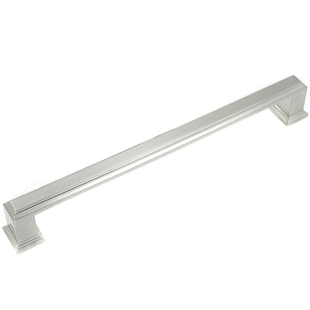 MNG Hardware Beacon Hill 7.56 in. (192 mm) Center-to-Center Satin Nickel Modern Dual Mount Drawer Pull -  19328