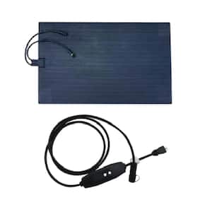 23 in. x 40 in. Blue Heated Rubber Snow Melting Mat with 10 ft. GFCI Cable