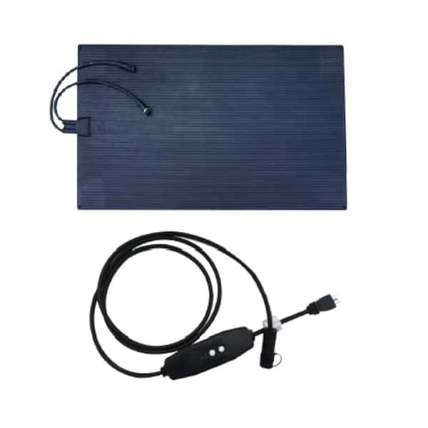Dr Infrared Heater 23 in. x 40 in. Blue Heated Rubber Snow Melting Mat with 10 ft. GFCI Cable
