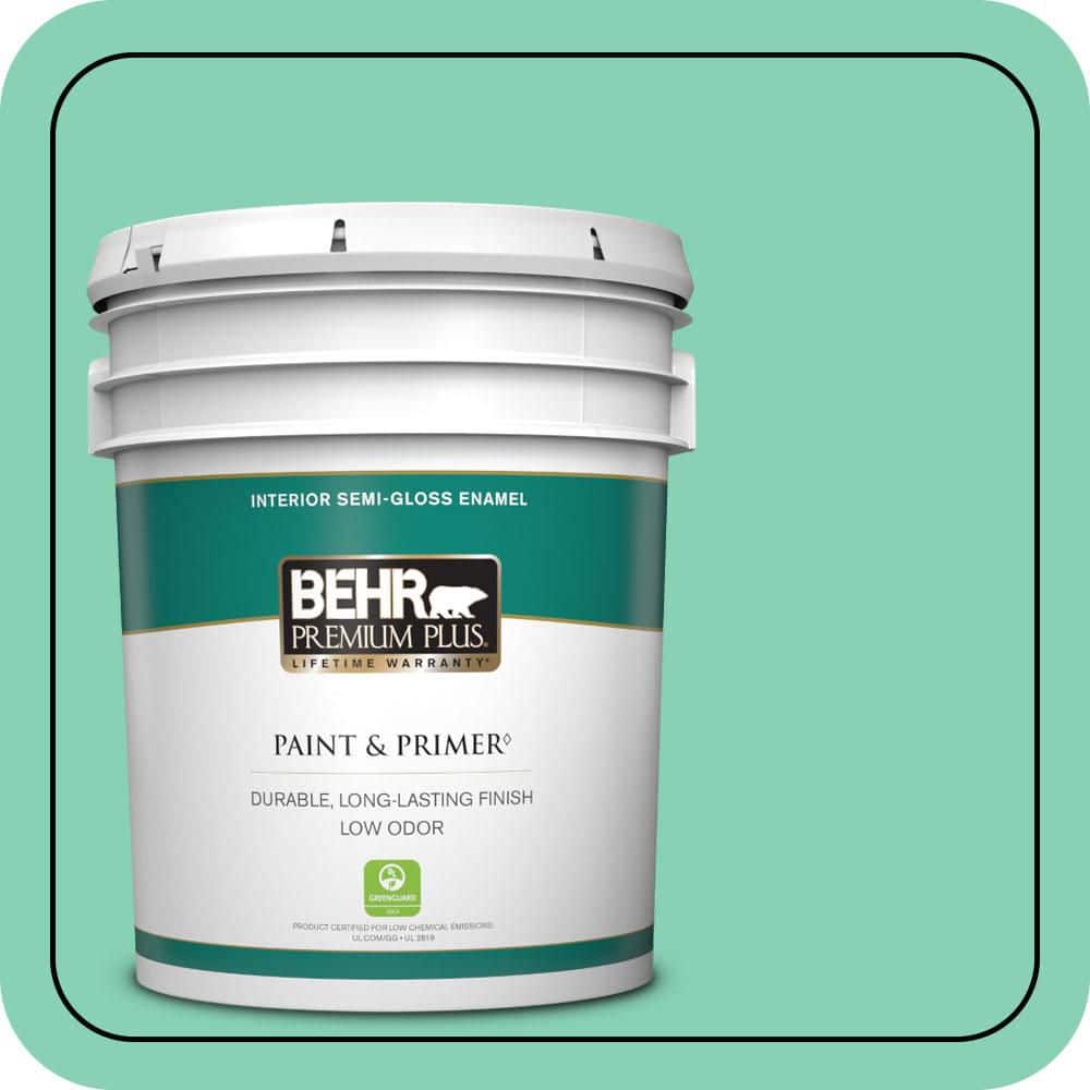 5 gal. #P420-3 Tropical Trail Semi-Gloss Enamel Low Odor Interior Paint & Primer price history on PriceWatchPro