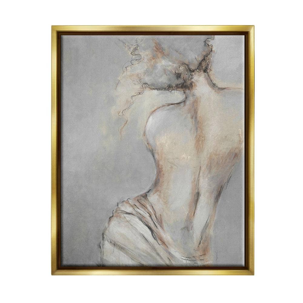 Traditional Portrait Nude Woman Baroque Painting Design by Liz Jardine Floater Frame People Art Print 31 in. x 25 in. price history on PriceWatchPro