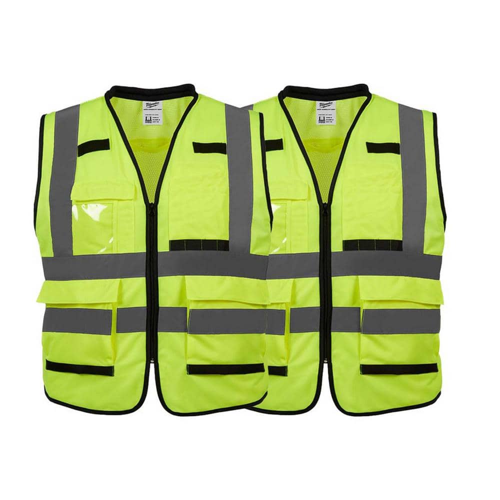 Performance 2X-Large /3X-Large Yellow Class 2-High Visibility Safety Vest with 15 Pockets (2-Pack) price history on PriceWatchPro
