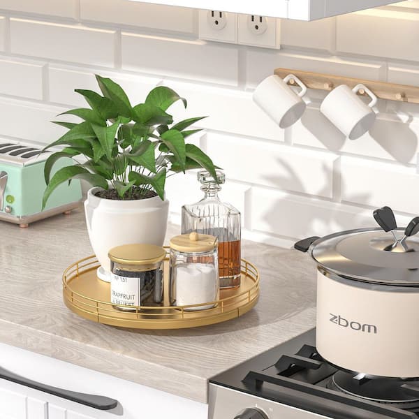 Numhew Countertop Lazy Susan Organizer, 360° Rotating Turntable