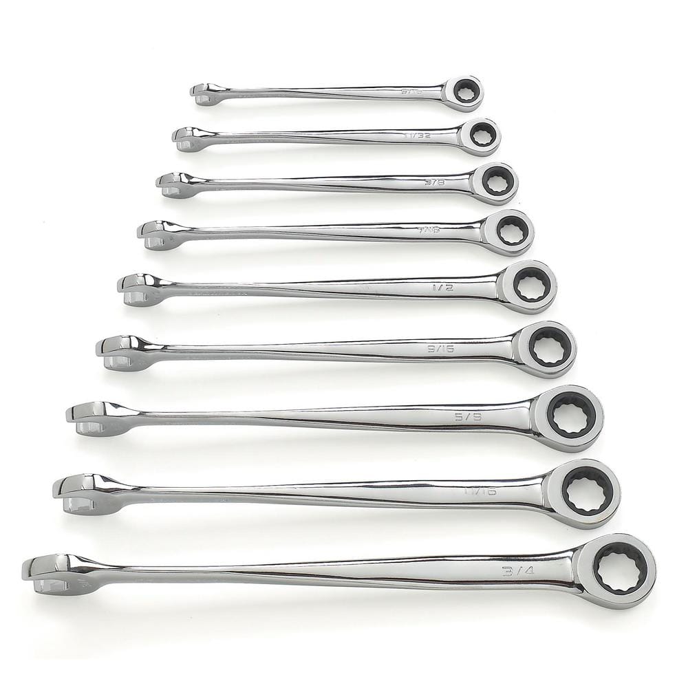 UPC 082171858987 product image for SAE 72-Tooth X-Beam Combination Ratcheting Wrench Tool Set (9-Piece) | upcitemdb.com