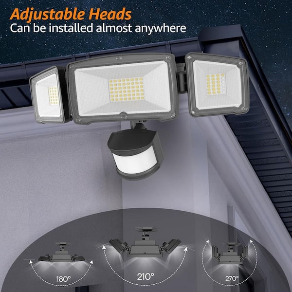 Solar Goes Green Extreme 1320-Lumen 350-Watt Gray Solar LED Flood Light Motion Sensor