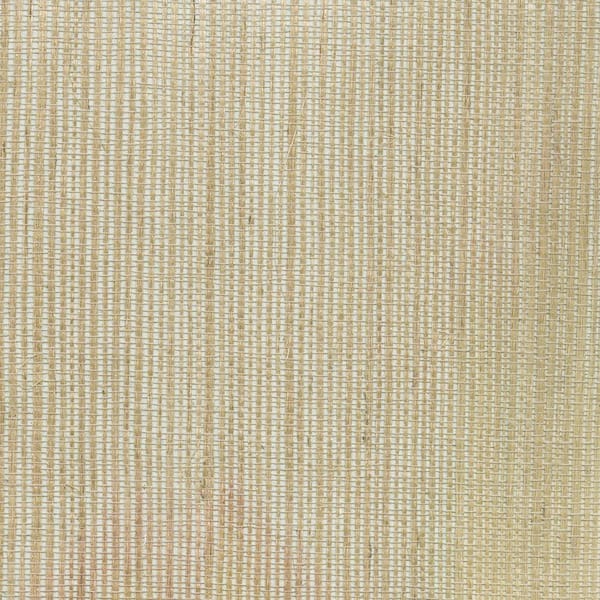Kenneth James Ruslan Brown Grasscloth Brown Wallpaper Sample