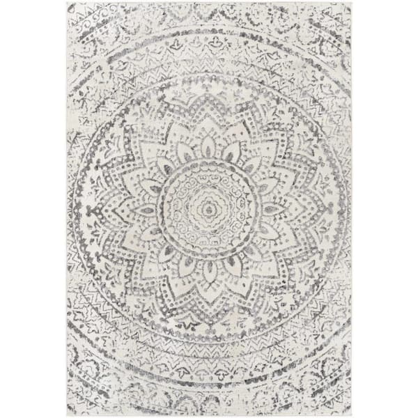 HAUTELOOM Tadcaster Light Gray/Gray/Medium Gray 9 ft. x 12 ft. Area Rug