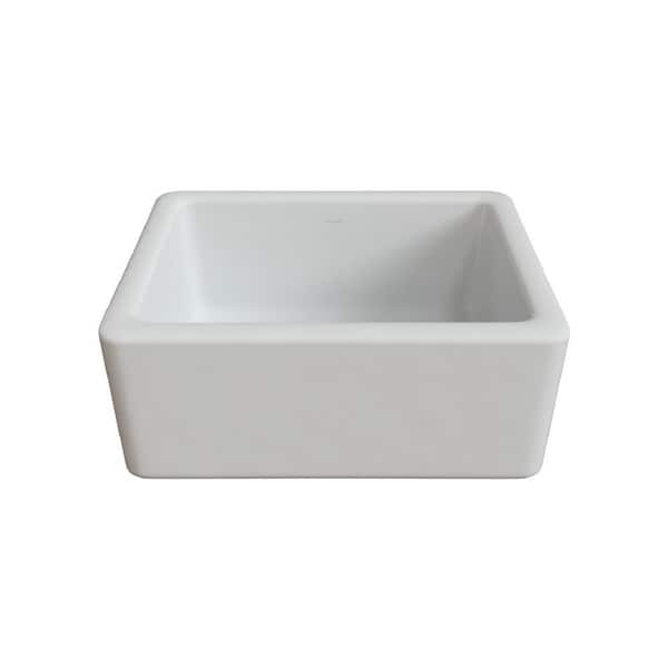 LaToscana La Toscana Farmhouse Apron-Front Fireclay 24 in. Single Basin Kitchen Sink in White