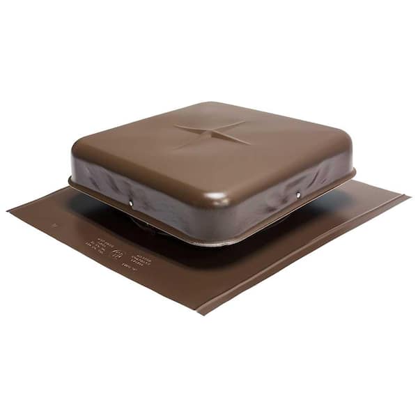 Gibraltar Building Products Square Top Galvanized Steel Roof Vent 50 sq. in. Net Free Area in Brown