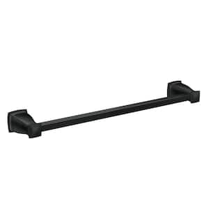 Hensley 24 in. Towel Bar with Press and Mark in Matte Black