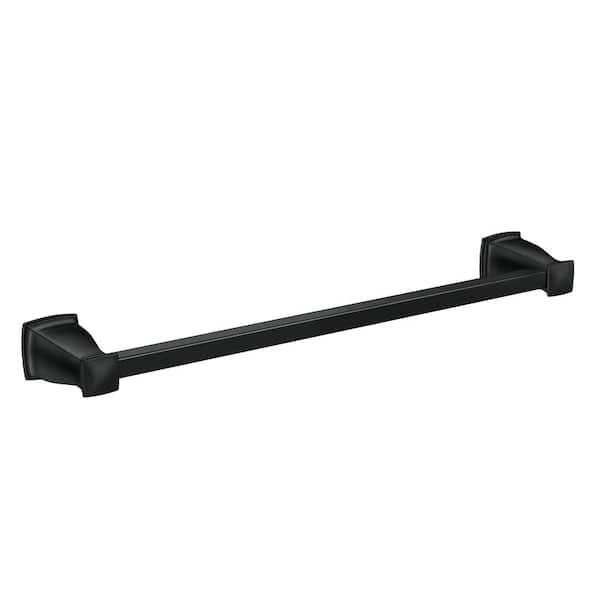 MOEN Hensley 24 in. Towel Bar with Press and Mark in Matte Black MY3524BL -  The Home Depot