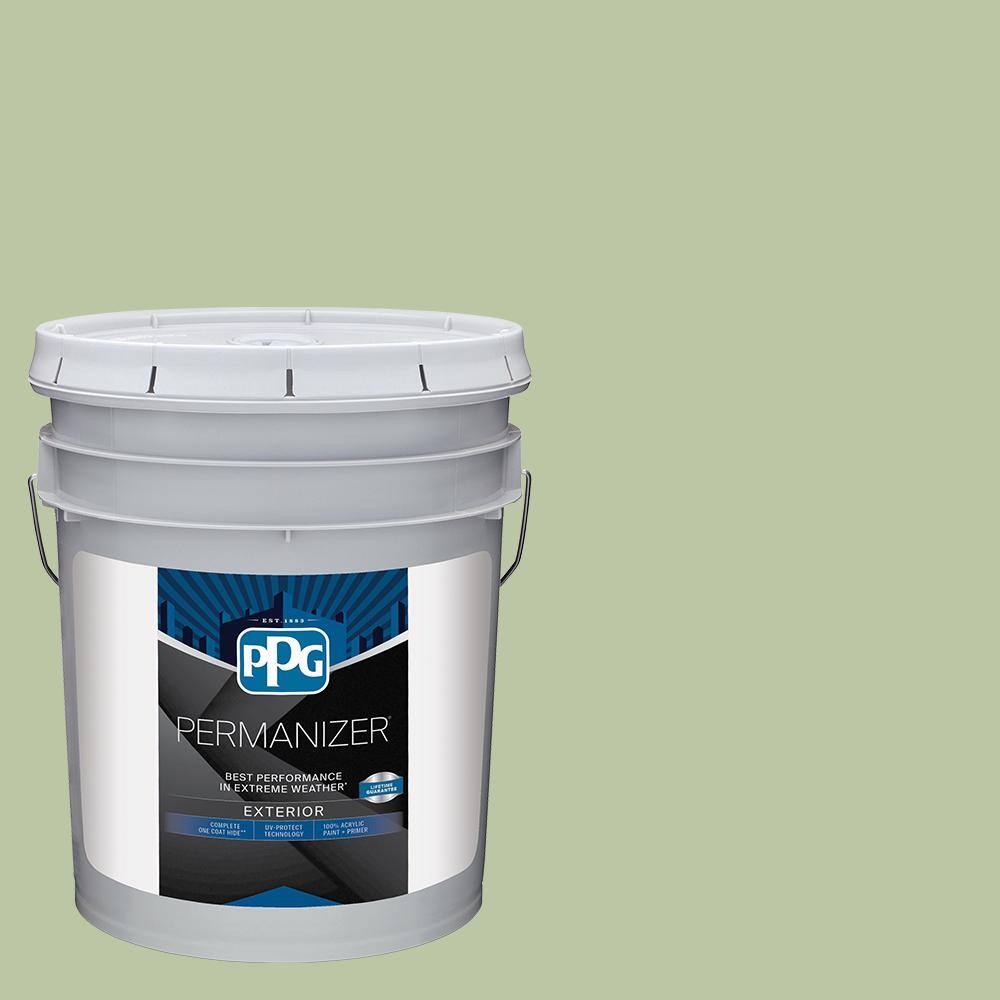 PERMANIZER 5 gal. PPG11214 Quaking Grass Flat Exterior Paint PPG11214PZ05F The Home Depot