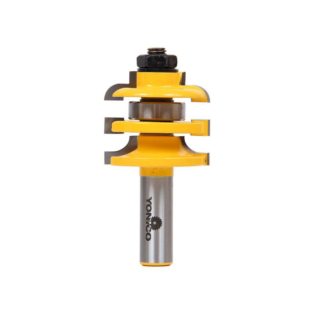 Yonico Stacked Rail And Stile Cove 1 2 In Shank Carbide Tipped Router Bit 12119 The Home Depot