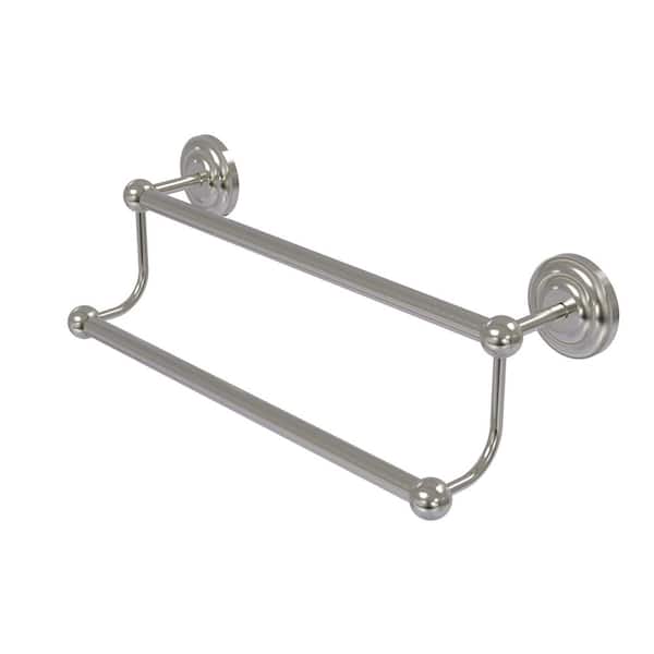 Allied Brass Prestige Que New Collection 30 in. Double Towel Bar in Satin Nickel