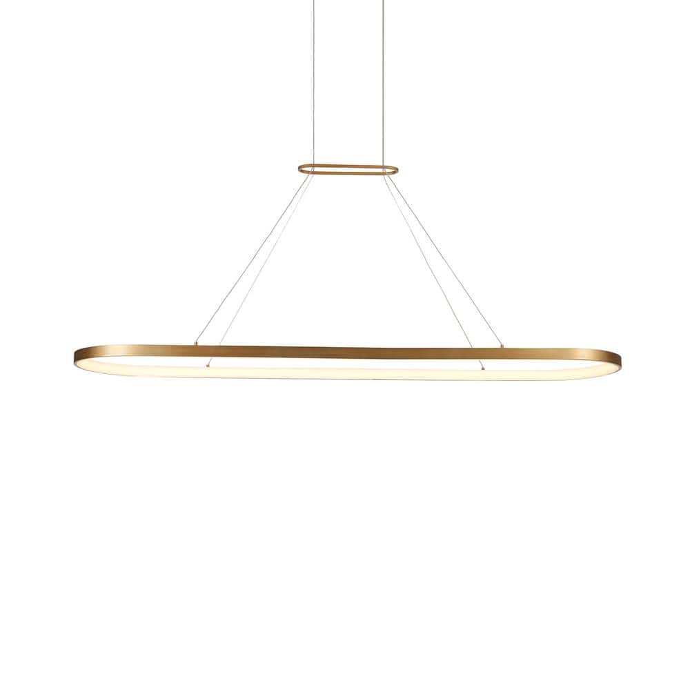 Antique Brass and Aluminum LED Kitchen Island Pendant Light