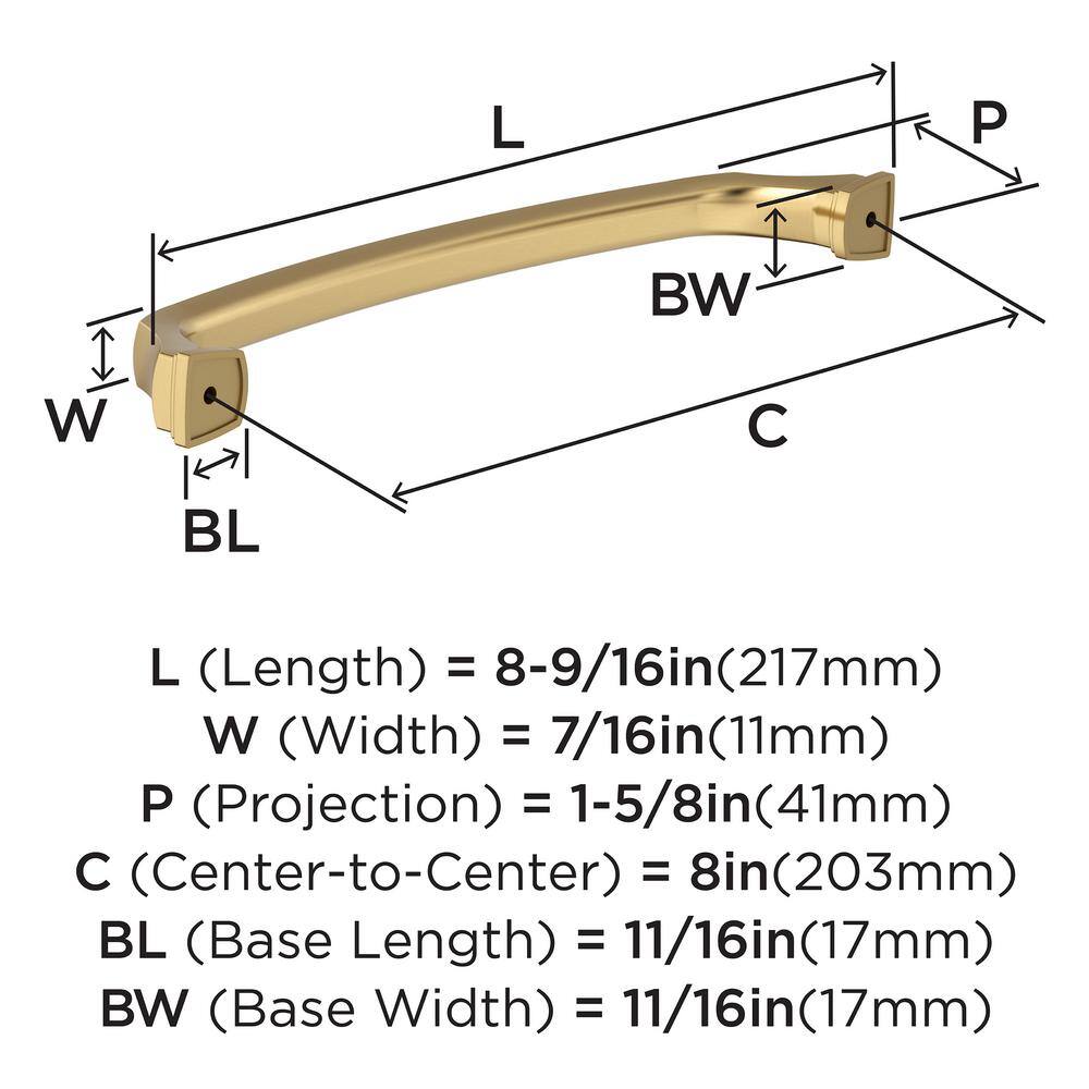 Champagne Bronze 8-Inch Arch Cabinet Pull Handle