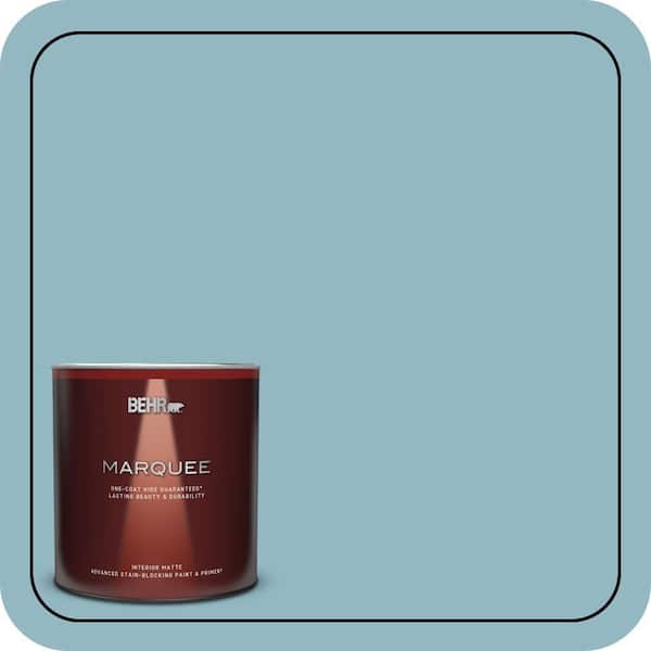 BEHR MARQUEE 1 qt. #PPU13-09 Tahoe Blue One-Coat Hide Matte Interior Paint & Primer