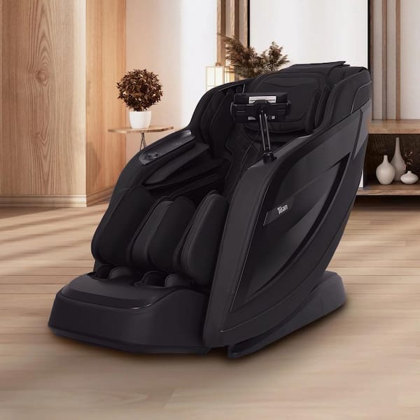Pro 8500 MAX Series Black Faux Leather Reclining 4D Massage Chair with Zero Gravity, Dual Rail Massage, 24 Auto Programs