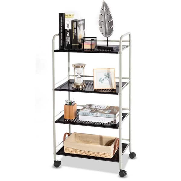 Rubbermaid Commercial Products Open Sided Xtra 4-Shelf Cart in Black  RCP409600BLA - The Home Depot