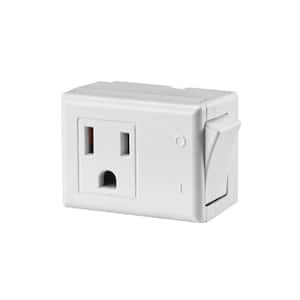 15 Amp 125-Volt Grounded Switch Tap, White