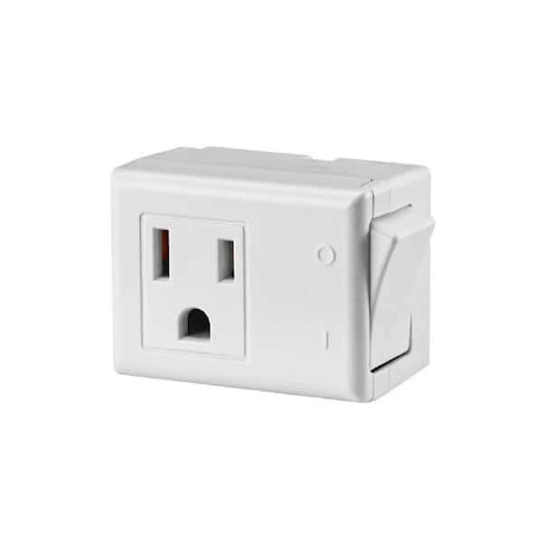 Leviton 15 Amp 125-Volt Grounded Switch Tap, White 1470-HW