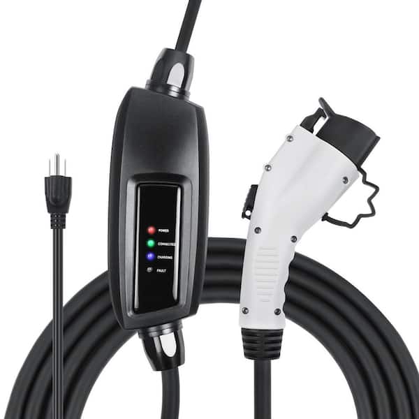 LECTRON 120/240-Volt 16 Amp Level 2 EV Charger with 21 ft Extension Cord  J1772 Cable and NEMA 5-15 Plug Electric Vehicle Charger EVCharge5-15 - The  Home Depot
