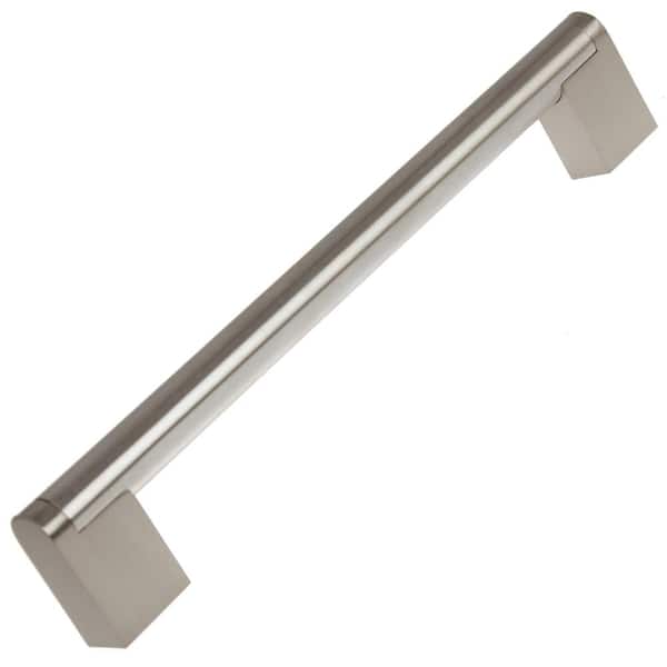 GlideRite 7-5/8 in. Stainless Steel Finish, 9-1/8 in. Center-to-Center Long Round Cross Bar Cabinet Pulls (10-Pack)