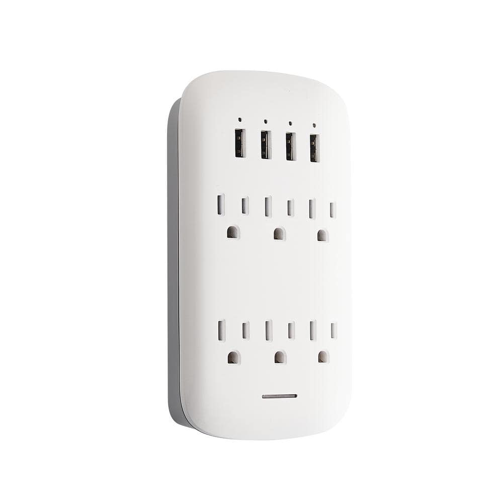 6-Outlets 4 USB Surge Protector (2-Pack)