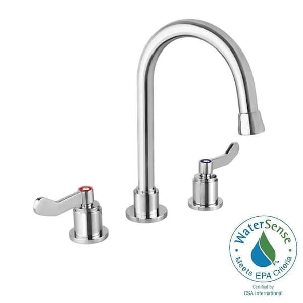 Ultra Faucets Light Commercial Collection 8 in. Widespread 2-Handle Bathroom Faucet in Chrome