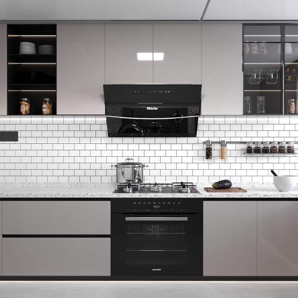 12" x 12" White Vinyl Peel and Stick Subway Tile
