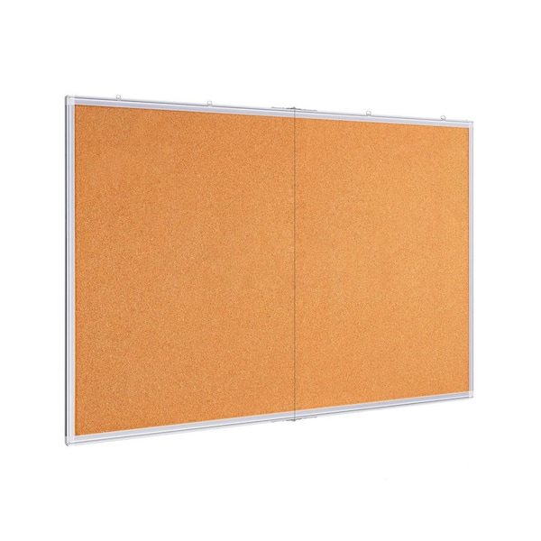 Large Cork Board 60 x 36 Bulletin Boards Foldable Wall Mounted Cork Board Whiteboard Panel Dry Erase Board Boards Easels