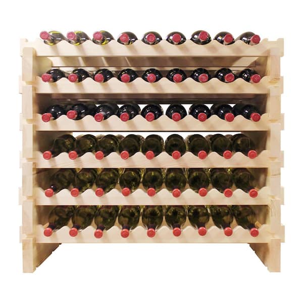 Epicureanist 108-Bottle Natural Double Modular Wine Rack