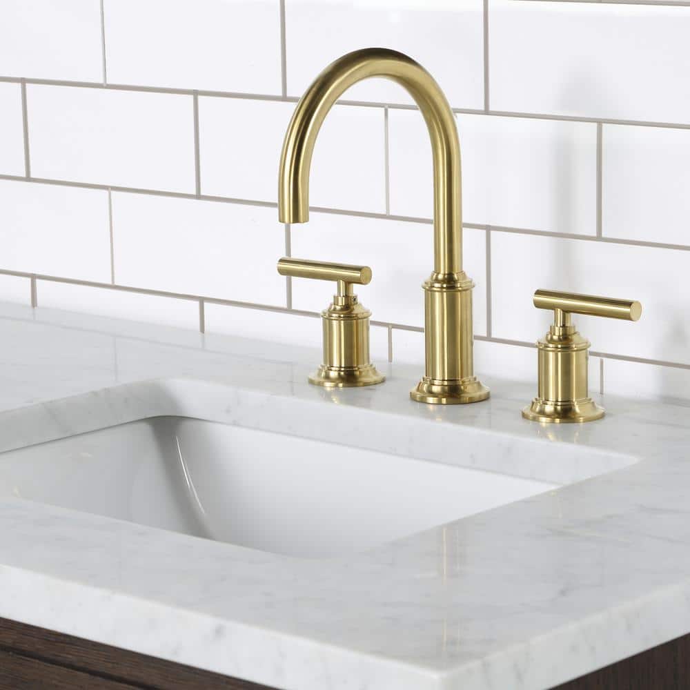 Chestnut 72" Brown Oak Double Sink Vanity with Carrara White Marble Countertop